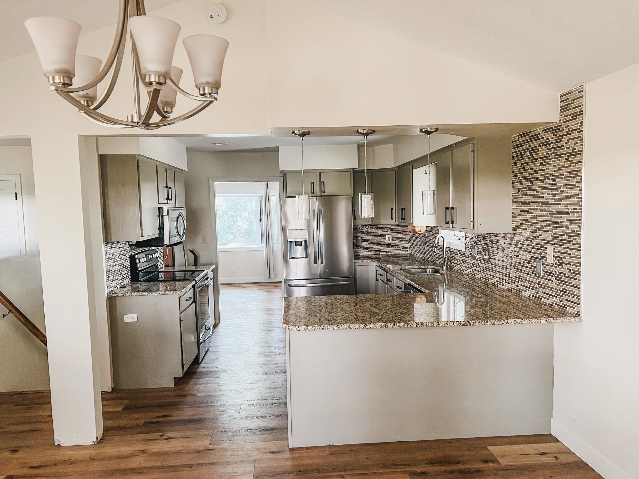 Hardwood installation in a residential space